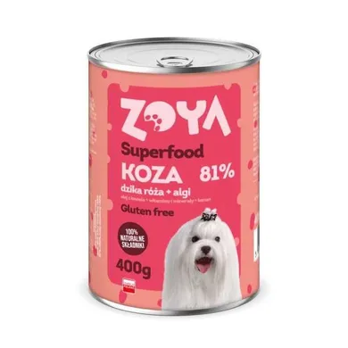 Zoya, SuperFood, koza, karma mokra dla psów, 400g