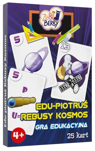 Zu&Berry, Piotruś - rebusy, Kosmos, karty do gry edukacyjne