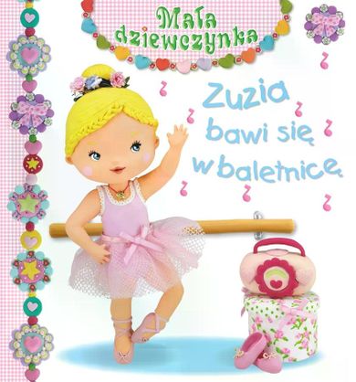 Zuzia bawi się w baletnicę. Mała dziewczynka