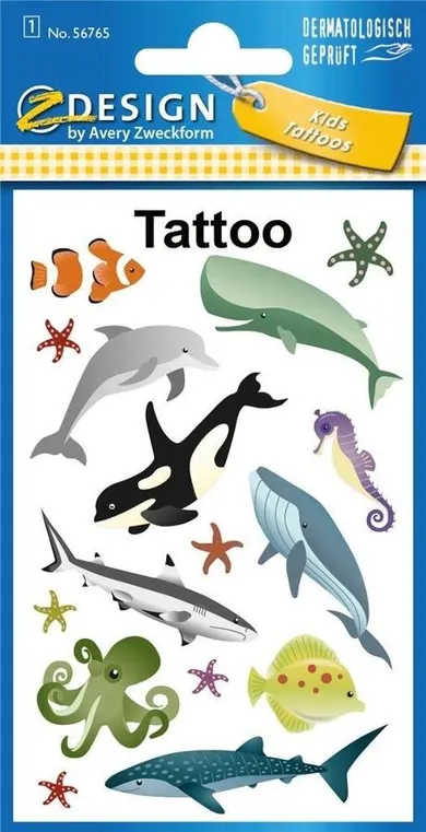 Zweckform, tatuaż, ryby morskie