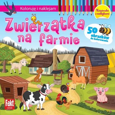 Zwierzątka na farmie. Koloruję i naklejam