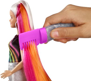 Barbie, Tęczowe włosy, lalka z akcesoriami