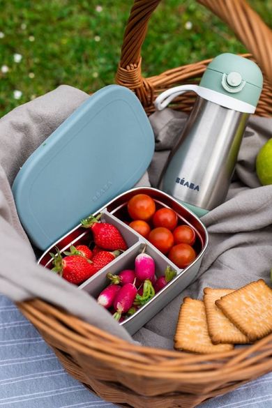 Beaba, lunchbox ze stali nierdzewnej, Baltic Blue