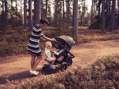 Bumprider, dostawka z siedziskiem do wózka, czarna