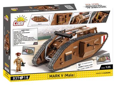 Cobi, Historical Collection Great War, Mark V Male, klocki, 837 elementów