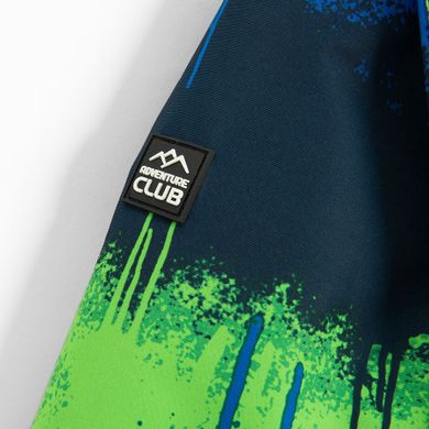 Cool Club, Kurtka narciarska chłopięca z kapturem, ocieplana, zielono-niebieska