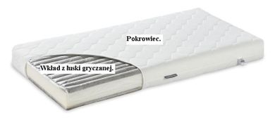 Fiki Miki, Natura Baby Prestige Line, materac, kokos/pianka/gryka, NBPL1, 120-60-12 cm