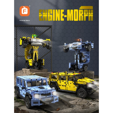 Forange, Engine-Morph, samochód 2w1, klocki konstrukcyjne, 968 elementów
