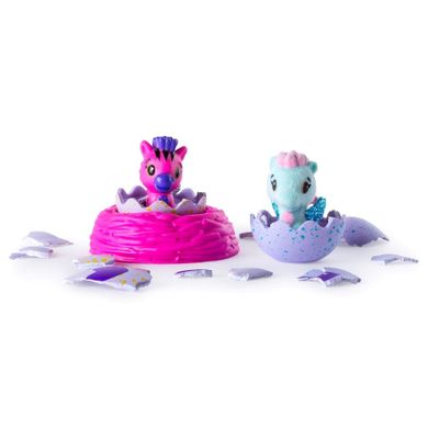 Hatchimals, 2 jajka z figurkami i gniazdo, zestaw