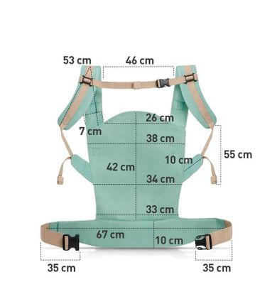 Kinderkraft, Nino, nosidełko, 3m+, 20 kg, różowy