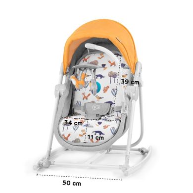 Kinderkraft, Unimo, leżaczek, bujaczek, krzesełko 5w1, Stone Grey