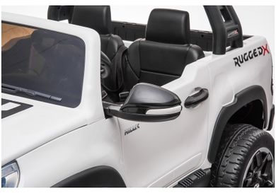 Lean Toys, Toyota Hilux, pojazd na akumulator, biały