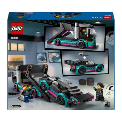 LEGO City, Samochód wyścigowy i laweta, 60406