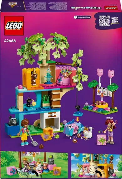 LEGO Friends, Kocie przyjęcie urodzinowe i domek na drzewie, 42666