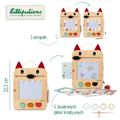Lilliputiens, Wilk Louis, drewniana tablica ze znikopisem, 2+