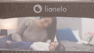 Lionelo, Eva, barierka ochronna do łóżka, Grey Melange