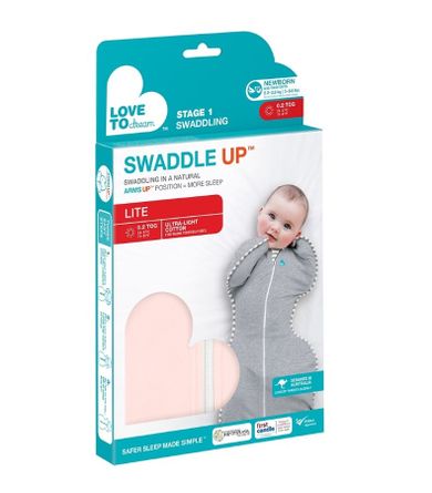 Love to Dream, Swaddle Up, otulacz, śpiworek, etap 1, róż, rozmiar XS