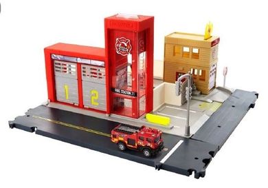 Matchbox, Prawdziwa przygoda, Remiza strażacka, zestaw aut