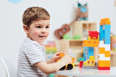 Mega Bloks, First Builders, Wesoły plac budowy, klocki, 31 elementów