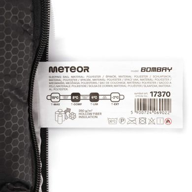 Meteor, Bombay, śpiwór, rozmiar L, miętowo-czarny
