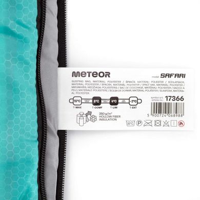 Meteor, Safari, śpiwór, rozmiar L, miętowy