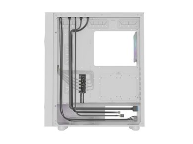 Natec, Genesis Diaxid 605 ARGB Midi Tower, obudowa komputerowa, USB-C, biała