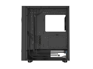 Natec, Genesis Diaxid 605F Midi Tower, obudowa komputerowa, USB-C, czarna