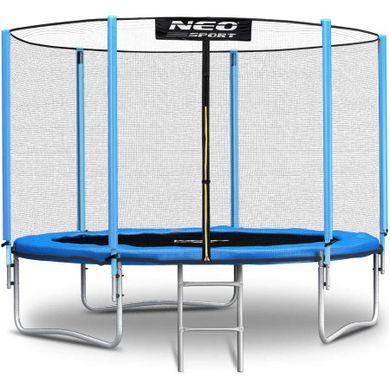 Neo-Sport, trampolina ogrodowa z siatką zewnętrzną i drabinką, 312 cm