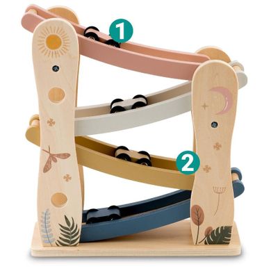 Nukido, drewniana zjeżdżalnia z samochodzikami