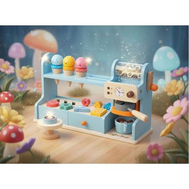 Nukido, kawiarnio lodziarnia, drewniana