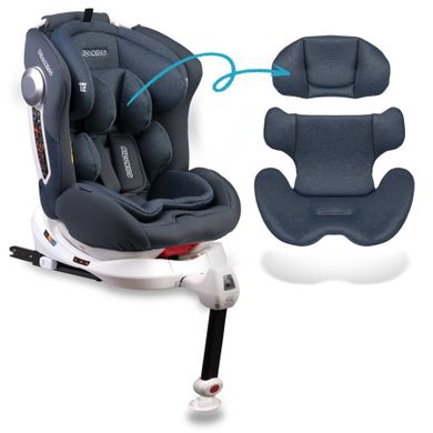 Ricokids, Stigo, fotelik samochodowy z daszkiem, obrotowy 360°, 0-36 kg, granatowy