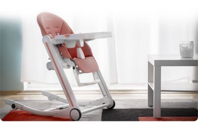 Ricokids, Tugo, krzesełko do karmienia, różowo-białe