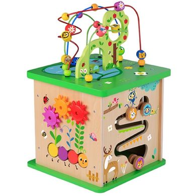 Tooky Toy, drewniana kostka aktywności, sorter