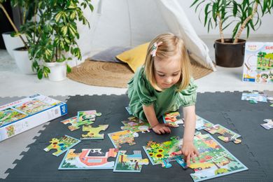 Trefl, Primo, Bobaski i Miś, Poznaj Bobaski, puzzle maxi, 2-10 elementów