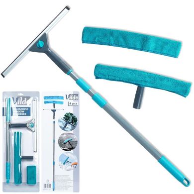 Vilde, mop do okien teleskopowy ze ściągaczką, 57-128 cm, 4 elementy