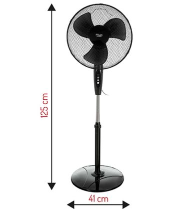 Adler, wentylator stojący, 40 cm, AD 7323, czarny