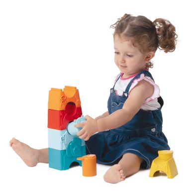 Chicco, Eco+, Układanka i wieża 2w1, zwierzątka