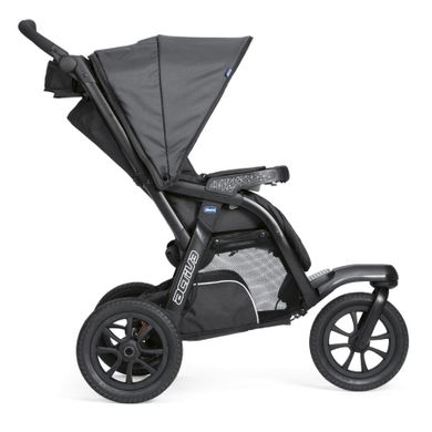 Chicco, Trio Activ3, wózek głęboko-spacerowy + pasy do mocowania gondoli, Iron