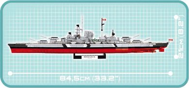 Cobi, Small Army, World of Warships, Battleship Bismarck, klocki, 1974 elementy