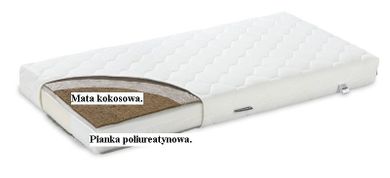 Fiki Miki, Natura Baby Prestige Line, materac, kokos/pianka/gryka, NBPL1, 120-60-12 cm