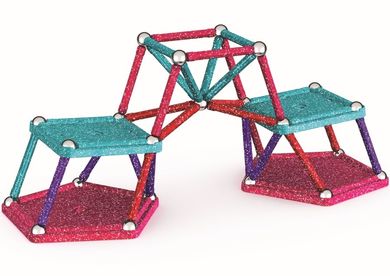 Geomag, Glitter Recycled, konstrukcyjne klocki magnetyczne, 60 elementów