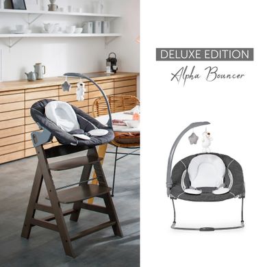 Hauck, Alpha Bouncer Deluxe, leżaczek, melange grey