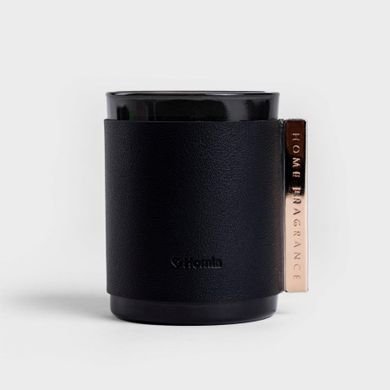 Homla, Sleek Leather, świeca zapachowa, Amber Musk, 225 G
