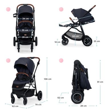 Kinderkraft, All Road, wózek spacerowy, Imperial Blue