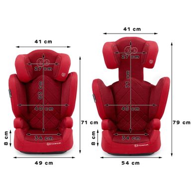 Kinderkraft, XPAND, fotelik samochodowy, 15-36 kg, czerwony