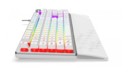 Krux, Frost RGB, klawiatura, srebrno-biała