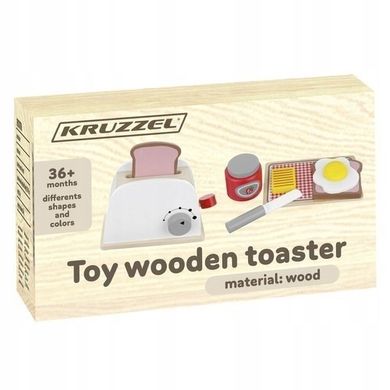 Kruzzel, toster, zestaw z akcesoriami, drewniany