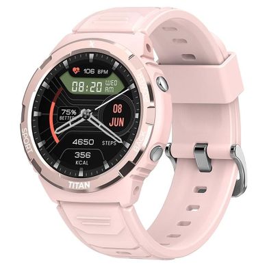 Maxcom, FW100 Titan Valkiria, smartwatch, różowy