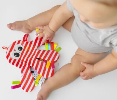 Mom's Care, szeleszcząca ośmiornica, zawieszka, kontrastowa zabawka sensoryczna