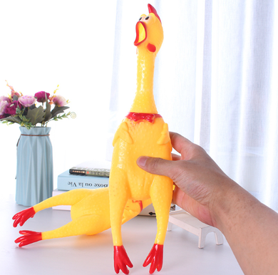 Piszcząca zabawka dla psa, kurczak, 16 cm